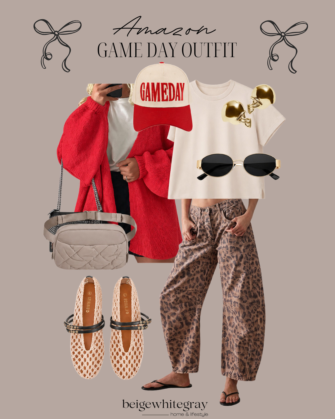 Get ready for game day with this comfy and stylish outfit! Perfect for cheering on your team. #GameDayOutfit #AmazonFashion