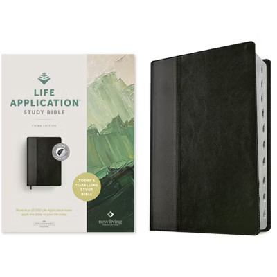 NLT Life Application Study Bible, Third Edition (Leatherlike, Black/Onyx, Indexed, Red Letter) - by  New Living Translation (Leather Bound) | Target