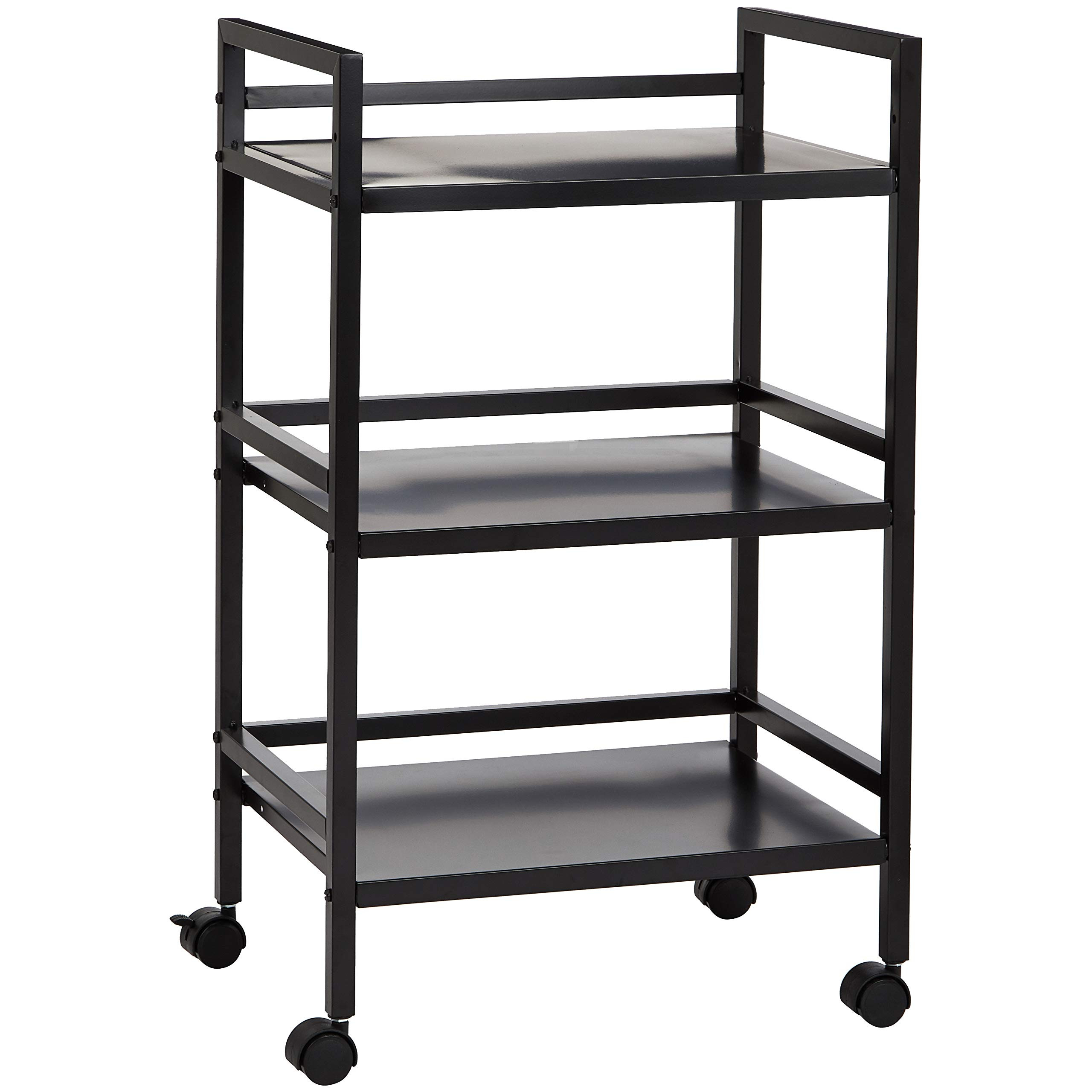 Amazon Basics Kitchen Trolley Metal Serving Cart With 3 Tier Storage, Black | Amazon (UK)