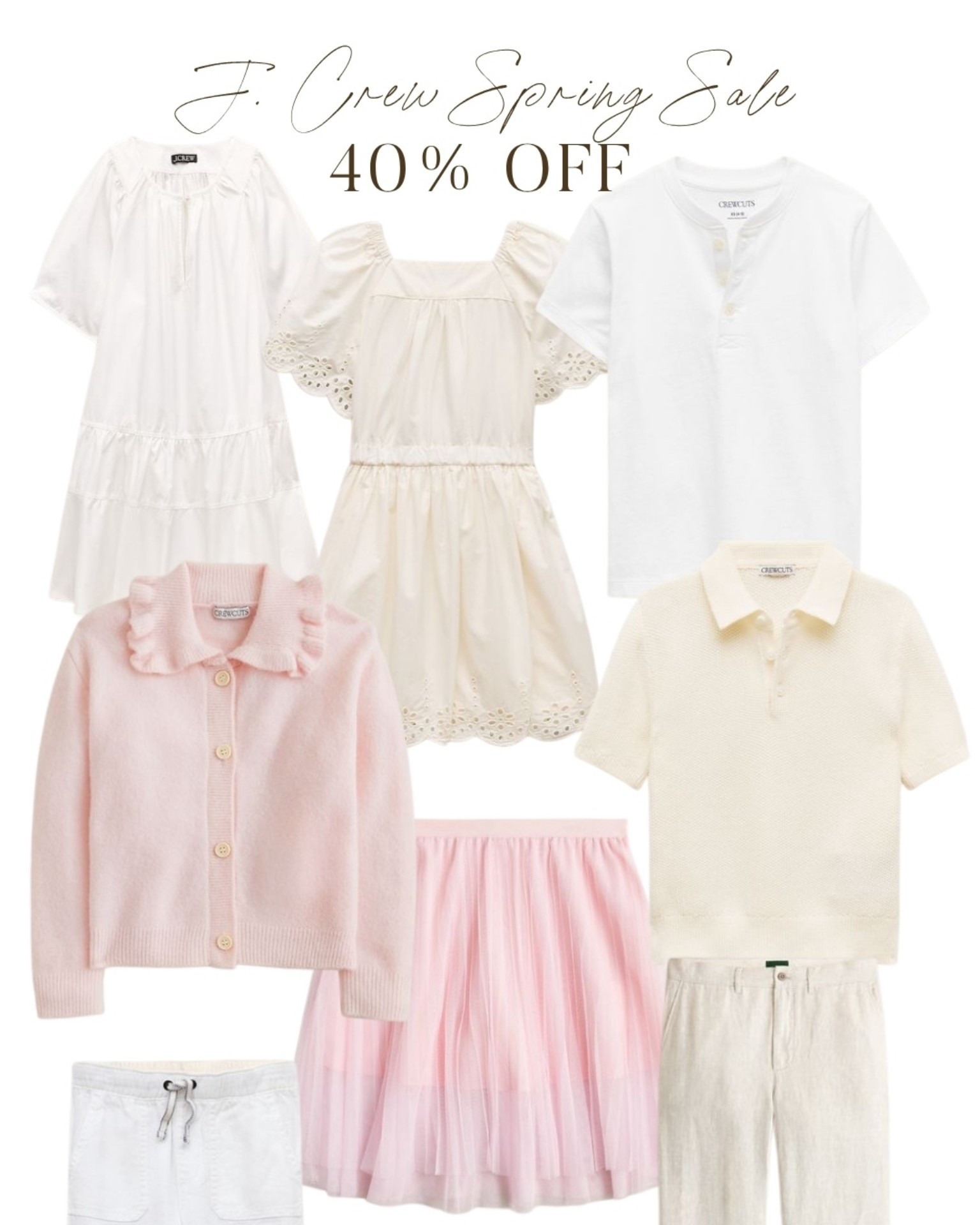 Shop all my photo session ready picks from the J.Crew spring sale going on through April 6th. All of these gorgeous spring pieces and more are 40% off. Options for the whole family are included  ￼￼

#LTKSaleAlert #LTKSeasonal