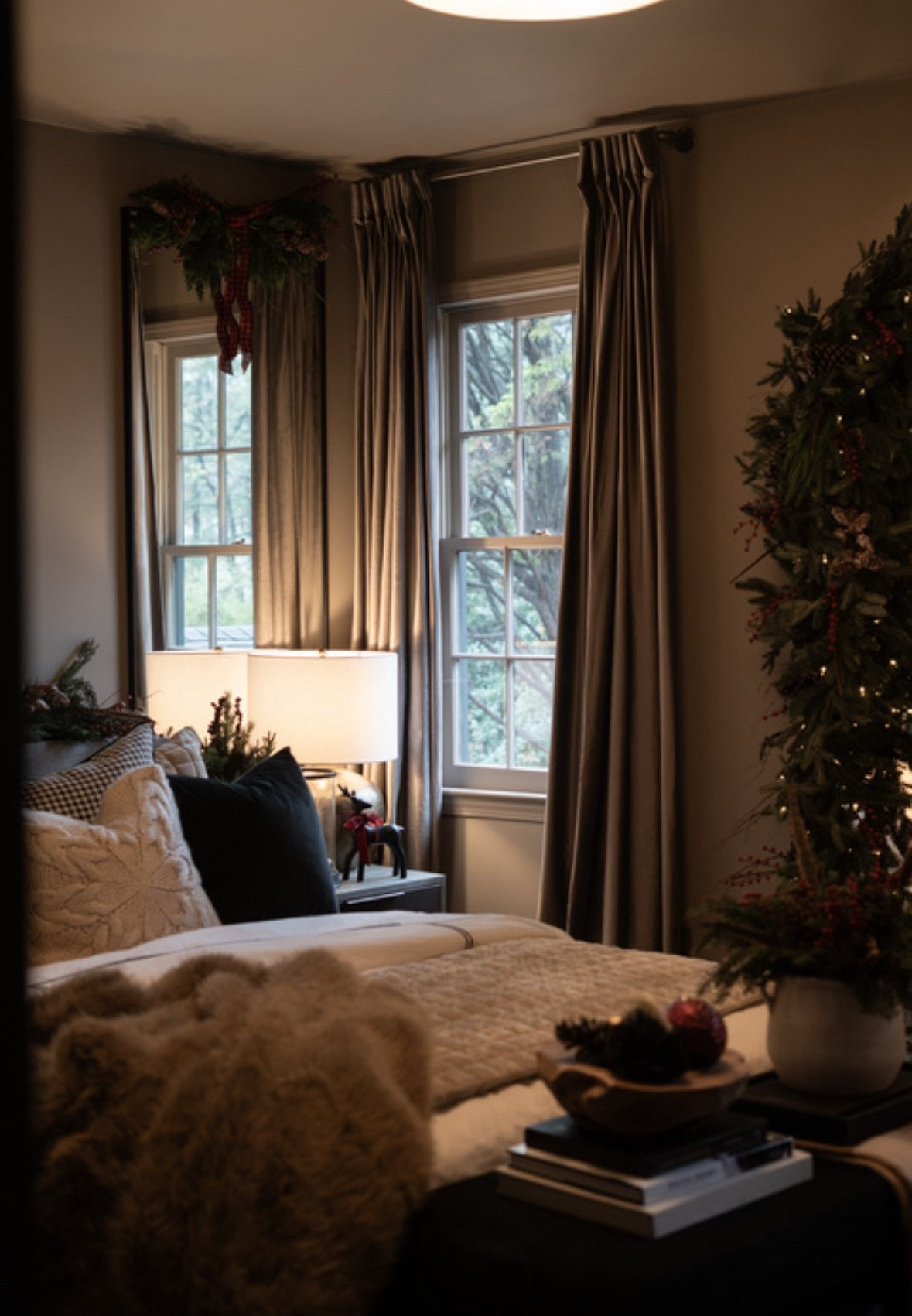 This year’s holiday look came together with so many affordable finds I’m obsessed with: the faux greenery that looks real, the warm glow of LED candles, the chunky pillows, the wooden décor, and the prettiest ribbon sets. Each piece added a little bit of charm, and when it all came together, the whole space felt instantly festive and full of warmth.

#LTKSeasonal #LTKHome #LTKHoliday