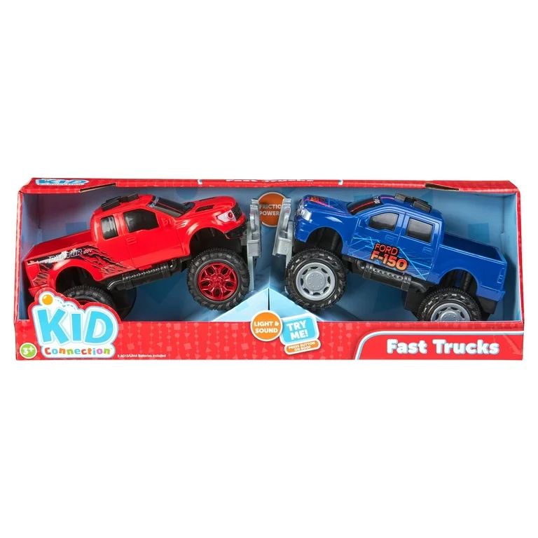 Kid Connection Fast Trucks, 2 Pack, Friction Powered | Walmart (US)