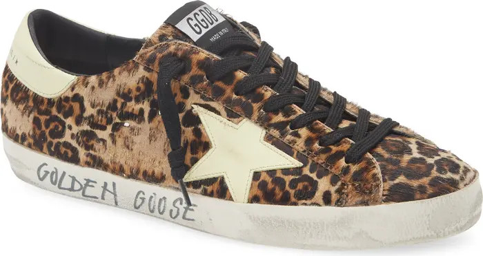 Golden Goose Super-Star Leopard Print Genuine Calf Hair Sneaker (Men) | Nordstrom | Nordstrom