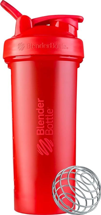 BlenderBottle Classic V2 Shaker Bottle Perfect for Protein Shakes and Pre Workout, 28-Ounce, Red | Amazon (US)