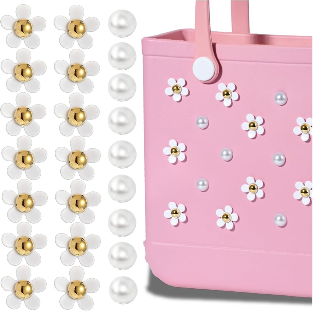 Mon Caramel Resin Beach Bag Accessories Charms,Resin Beach Totes Accessories Inserts,Daisy Flower... | Amazon (US)