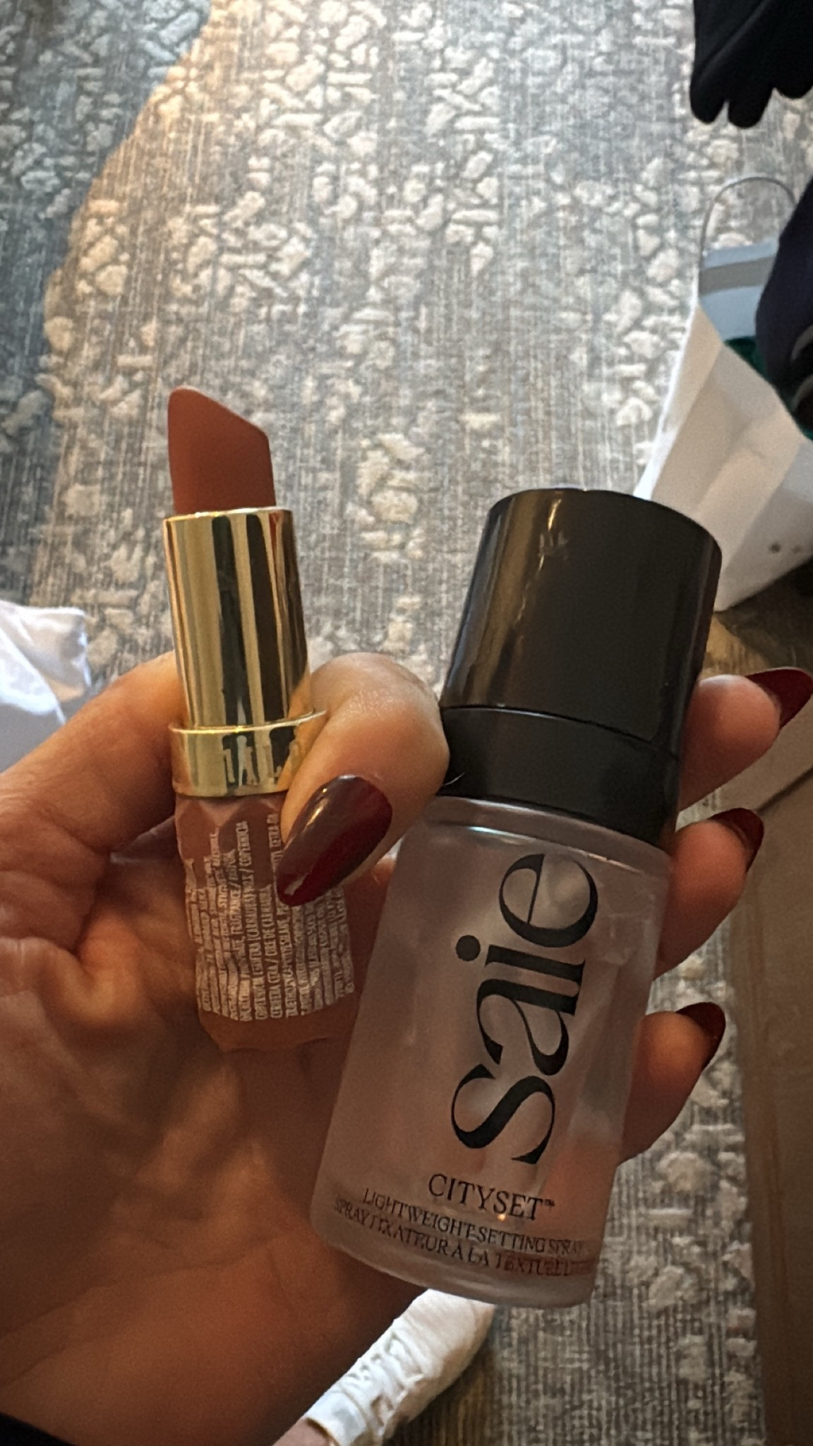 2 products I’ve used everyday on vacation 
Milani lipstick 410 pleasure 
New saie setting spray travel size 




#LTKTravel #LTKBeauty #LTKFindsUnder50