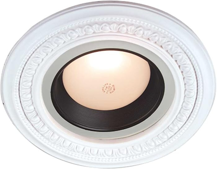 Renovators Supply Manufacturing™ Mini Ceiling Medallion for Light Fixture, White Polyurethane S... | Amazon (US)