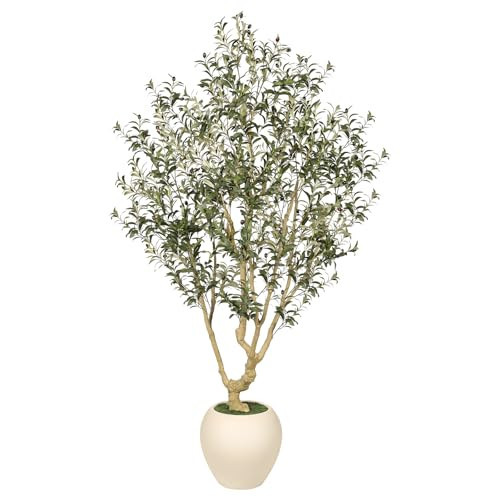 Realead Faux Olive Tree 7FT - Large Olive Trees Artificial Indoor with 15in Exquisite Planter - Tall Fake Olive Tree with Natural Trunk and Lifelike Leaves for Large Spaces & Elegant Home Office Decor | Amazon (US)