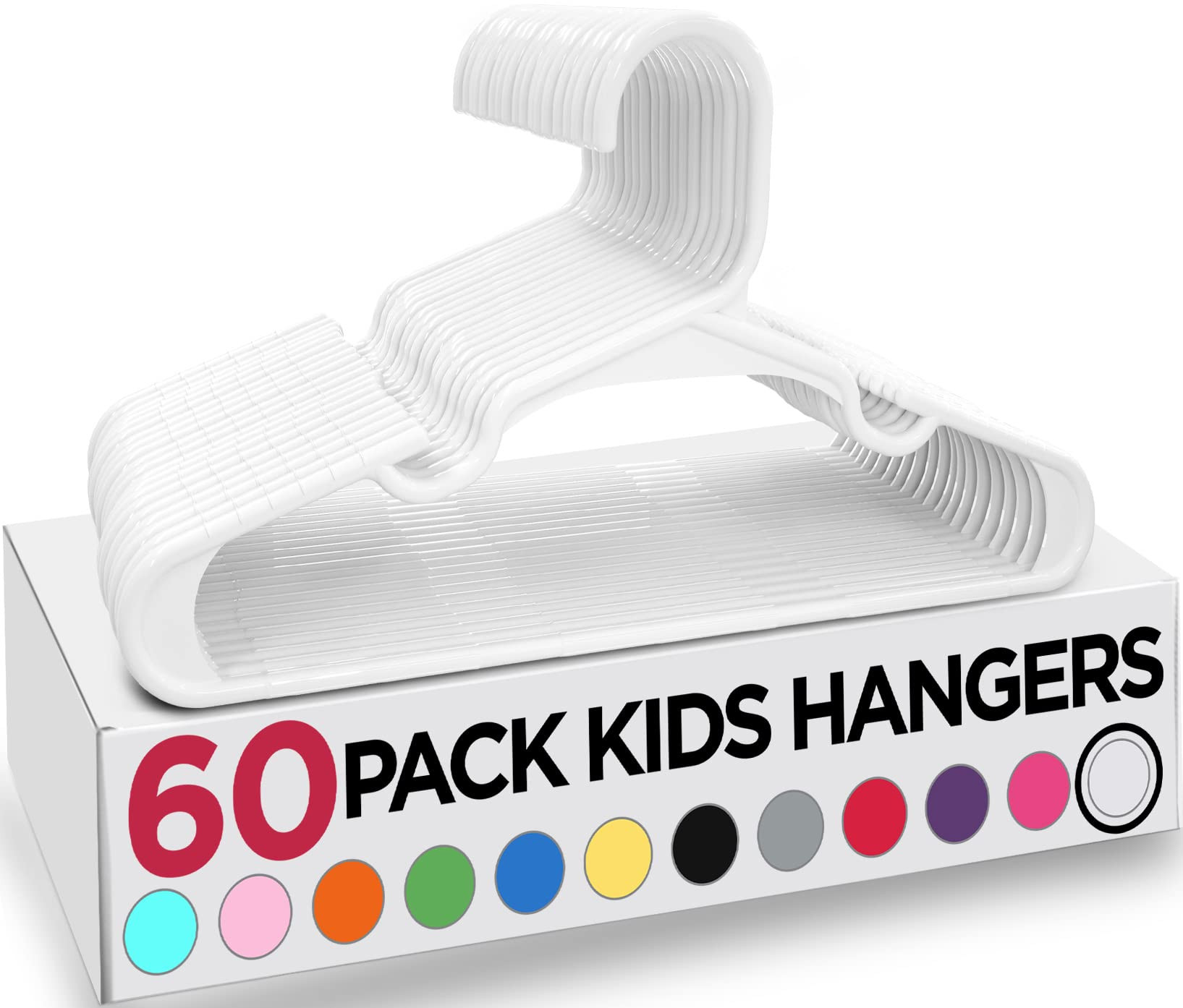 Utopia Home 60 Pack Kids Hangers - 11.5 Inch Plastic Baby Hangers for Closet - Childrens Hanger f... | Amazon (US)