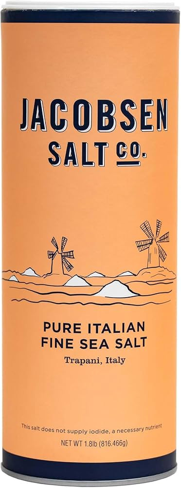Jacobsen Salt Co. Pure Italian Fine Grain Sea Salt - Real Sea Salt for Cooking, Baking, or Pickli... | Amazon (US)