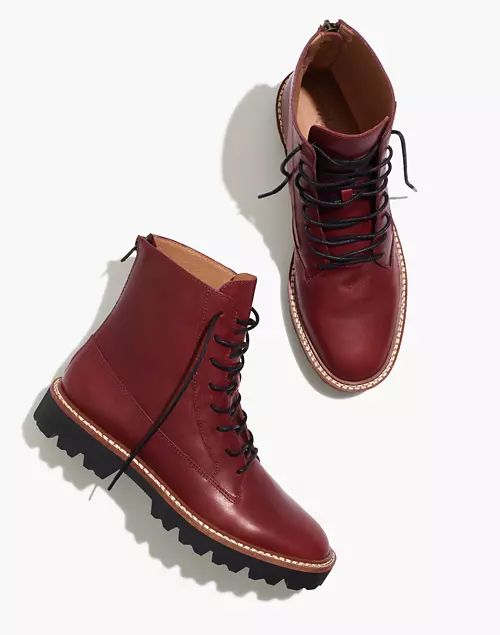 The Citywalk Lugsole Lace-Up Boot in Leather | Madewell