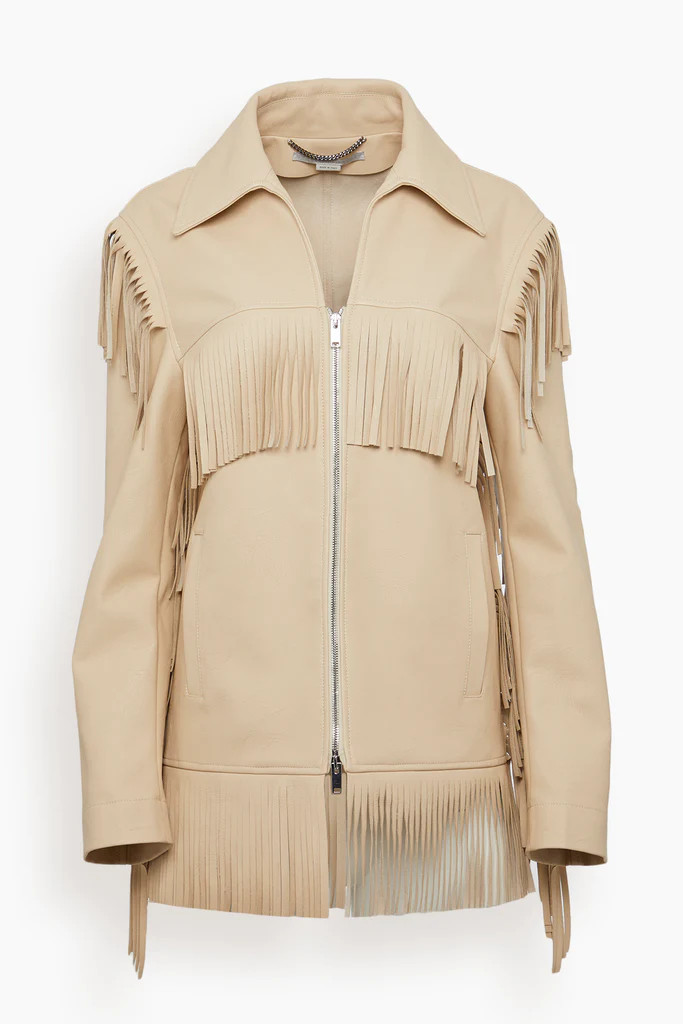Fringed Alter Mat Jacket in Oat | Hampden Clothing