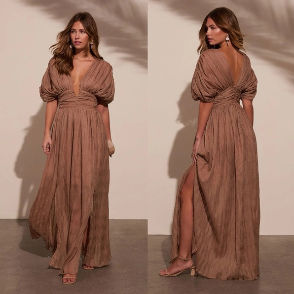 Bronze Empire Maxi Dress (S) | Poshmark