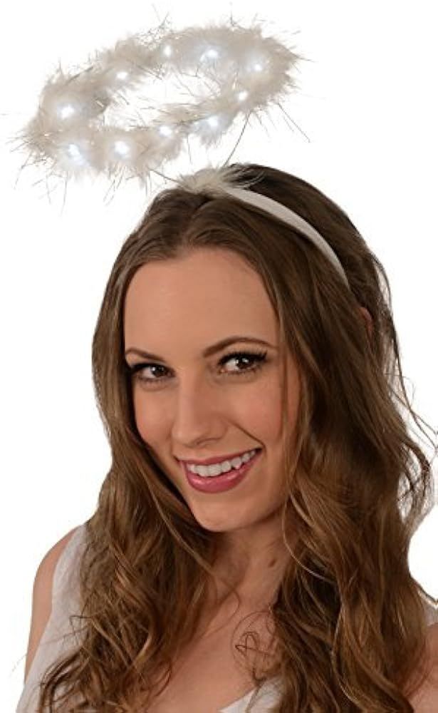 Light-Up Angel Halo Headband For White Angel Costumes For Women I Halloween Angel Headband Headpi... | Amazon (US)