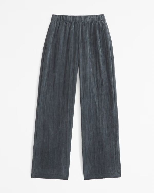 Crinkle Textured Pull-On Pant | Abercrombie & Fitch (US)