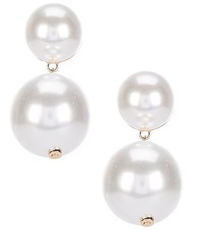 Anna Ava Oversized Double Pearls Drop Earrings - Pearl | Dillard's