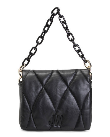 Leather Quilted Shoulder Bag | TJ Maxx