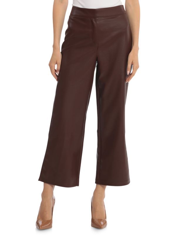 High Rise Faux Leather Ankle Pants | Saks Fifth Avenue OFF 5TH