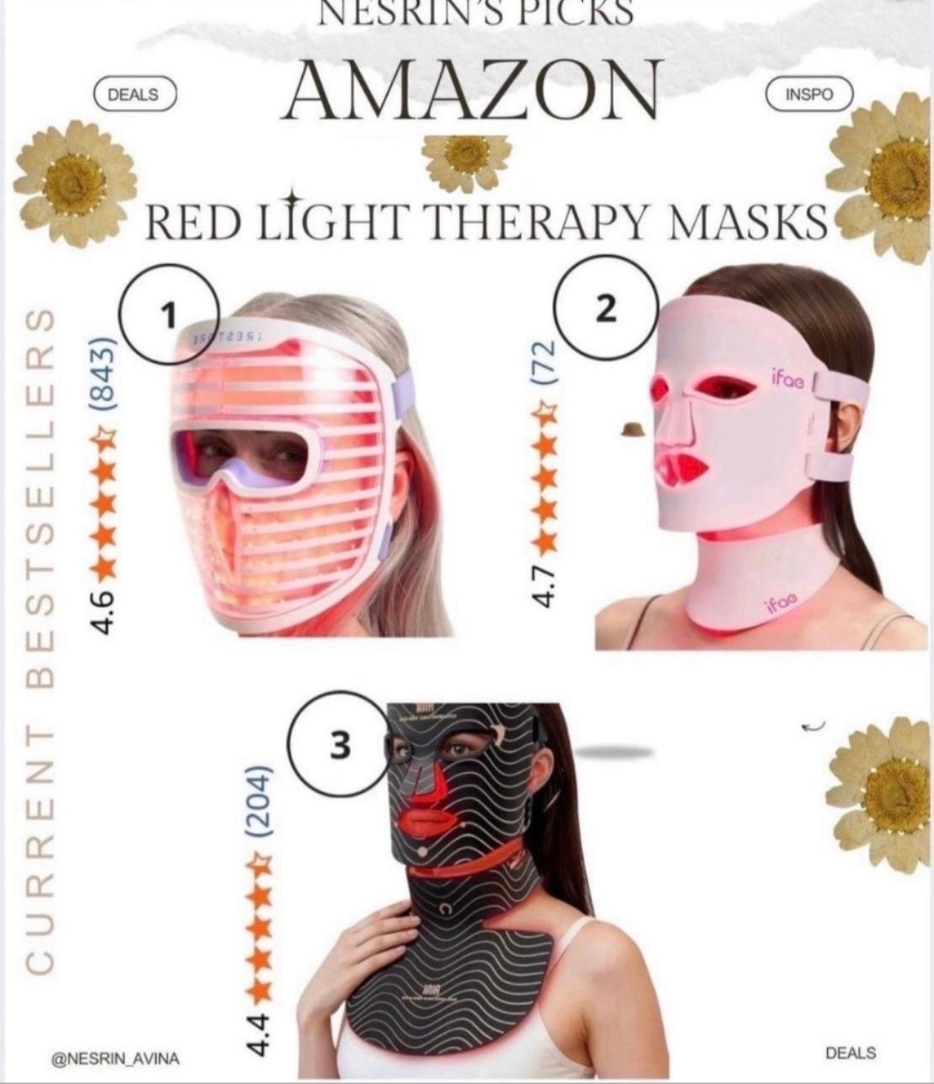 Most loved anti -aging red light face masks