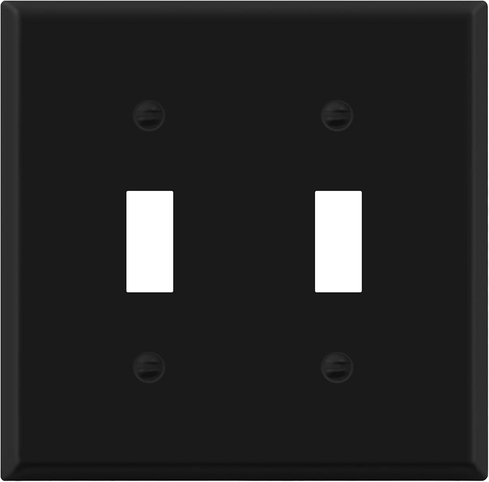 ENERLITES Double Toggle Light Switch Metal Cover Plate, Wall Plate, Corrosion Resistant, Standard... | Amazon (US)
