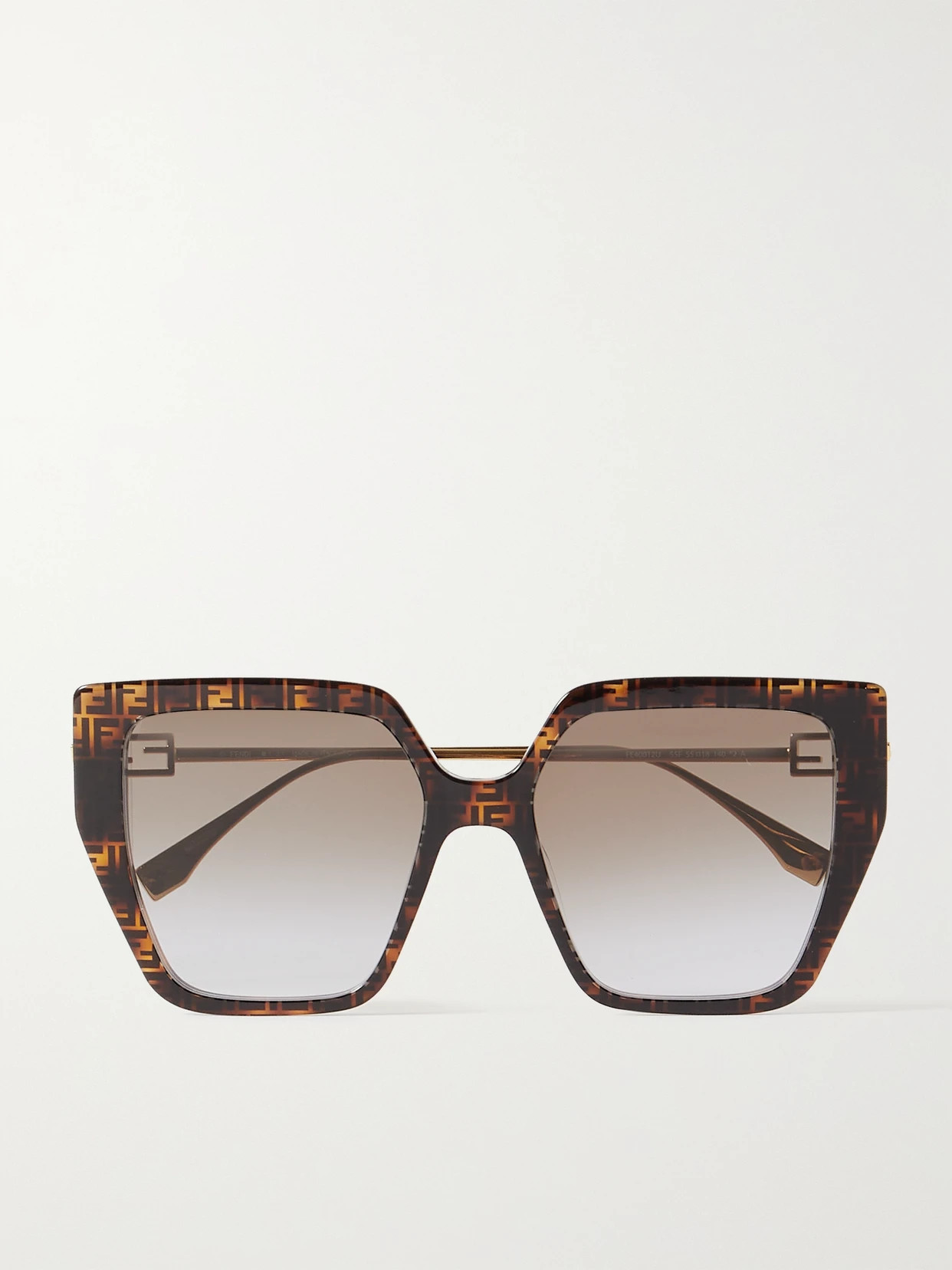 Fendi Eyewear - Oversized Square-frame Acetate And Gold-tone Sunglasses - Tortoiseshell | NET-A-PORTER (US)