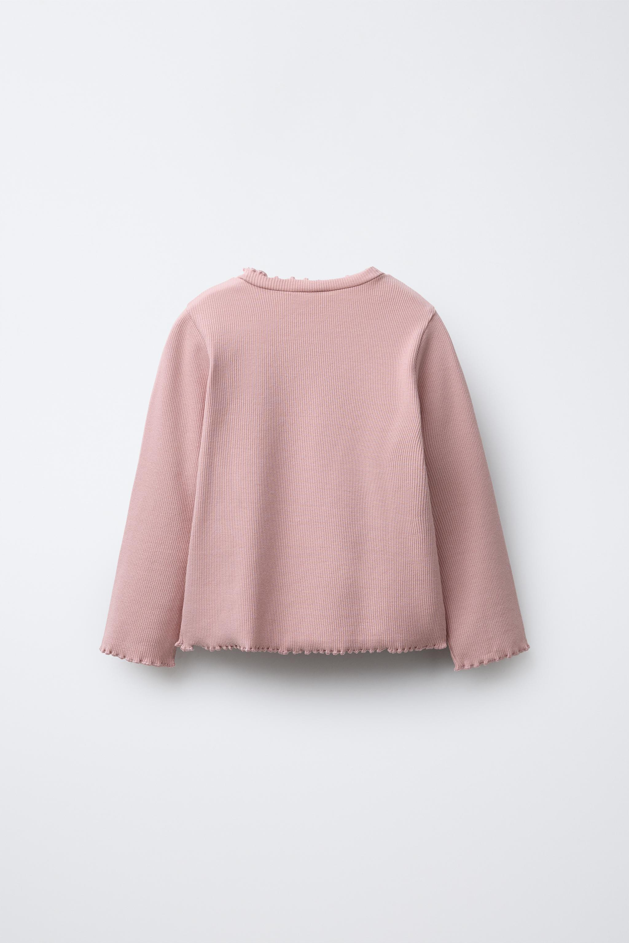 RIBBED TOP WITH EMBROIDERED DETAIL | Zara US