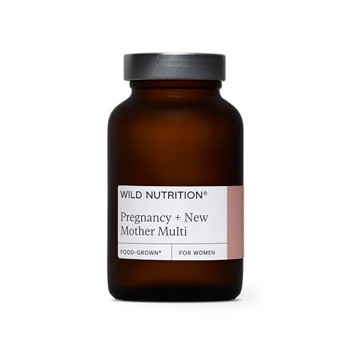 WILD NUTRITION ​​Food-Grown Pregnancy + New Mother Multi | Pregnancy Vitamins for Women with 400μg Folic Acid | Prenatal Vitamins for Women to Support Fatigue | Pregnancy Nausea Relief | 90 Capsules | Amazon (UK)