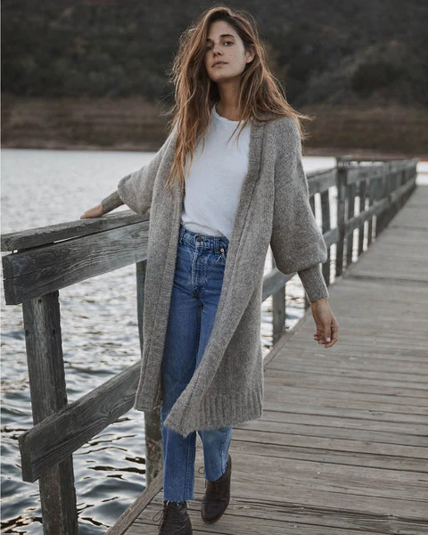 The Frankie Cardigan | Grey Knit | Christy Dawn