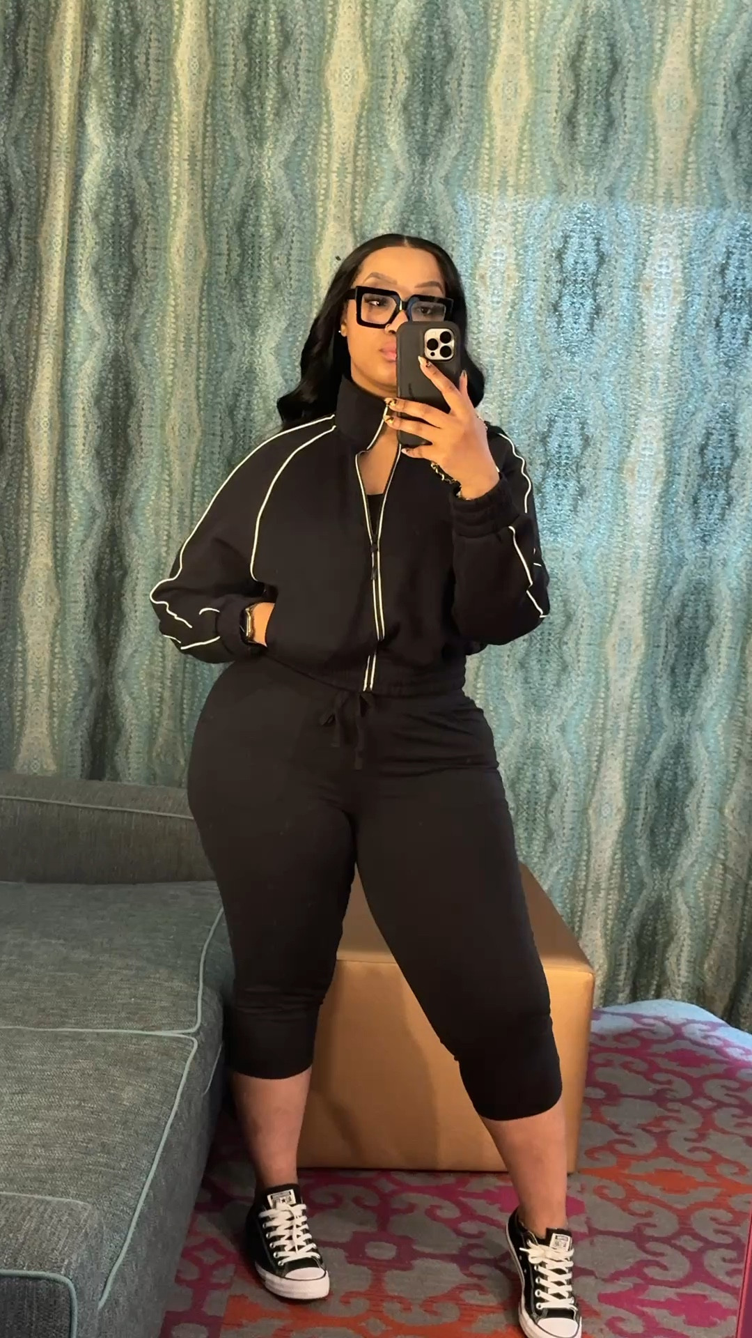 Hey Beauties 🩷

I’ve been recording all day so I haven’t edited a thing 🥲 But here’s my travel outfit from Walmart for under $40. Super comfy and material of a little thick 🖤

Jacket Med
Capri Large

#LTKootd #LTKMidsize #LTKgrwm