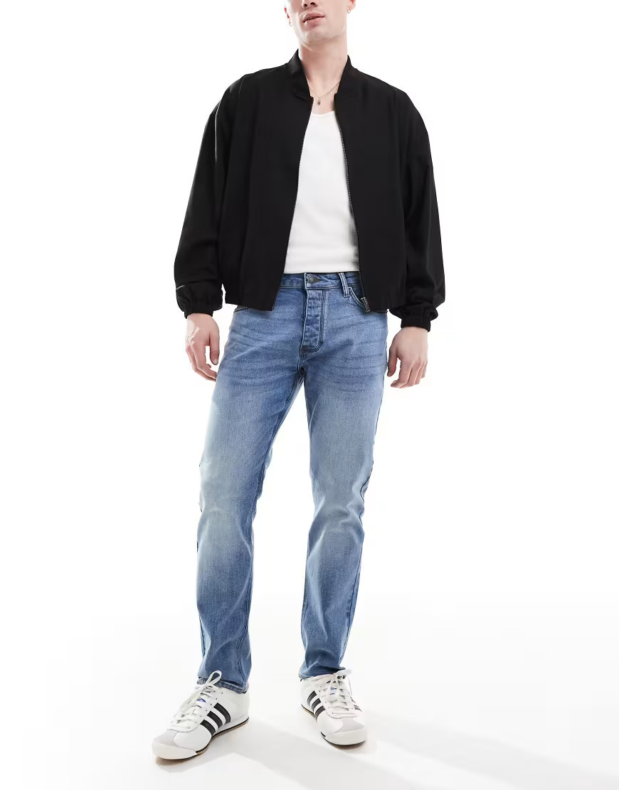 French Connection slim leg jeans in light wash blue | ASOS (Global)
