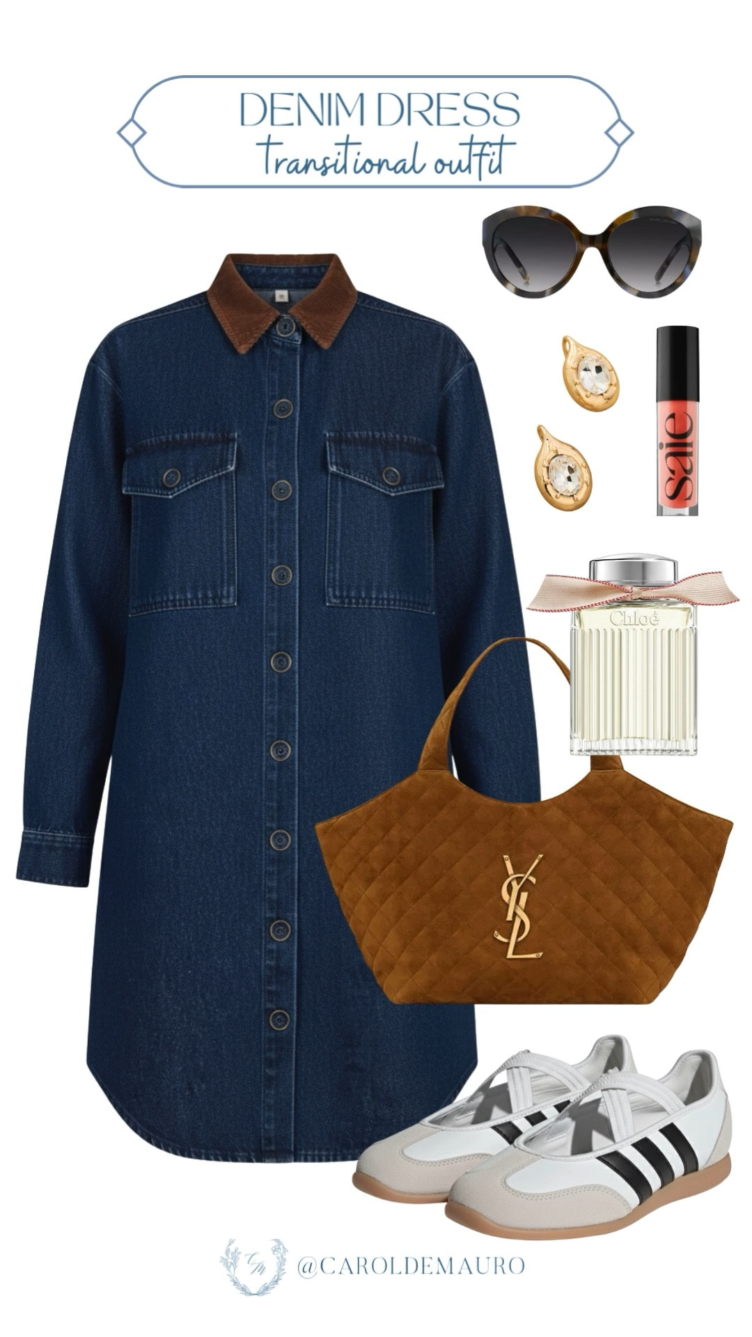 If comfortable-but-make-it-fashion is an outfit, this would be it! Denim dresses are always trendy, especially when paired with vintage-inspired sunnies and gold accents. Ready for whatever the day throws your way!

casual dress, transitional outfit, spring ootd, street style inspo, capsule wardrobe, adidas samba, quiet luxury, brunch look

#LTKBeauty #LTKU #LTKSeasonal