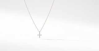 Cable Collectibles Cross Necklace with Diamonds in 18K Gold | David Yurman