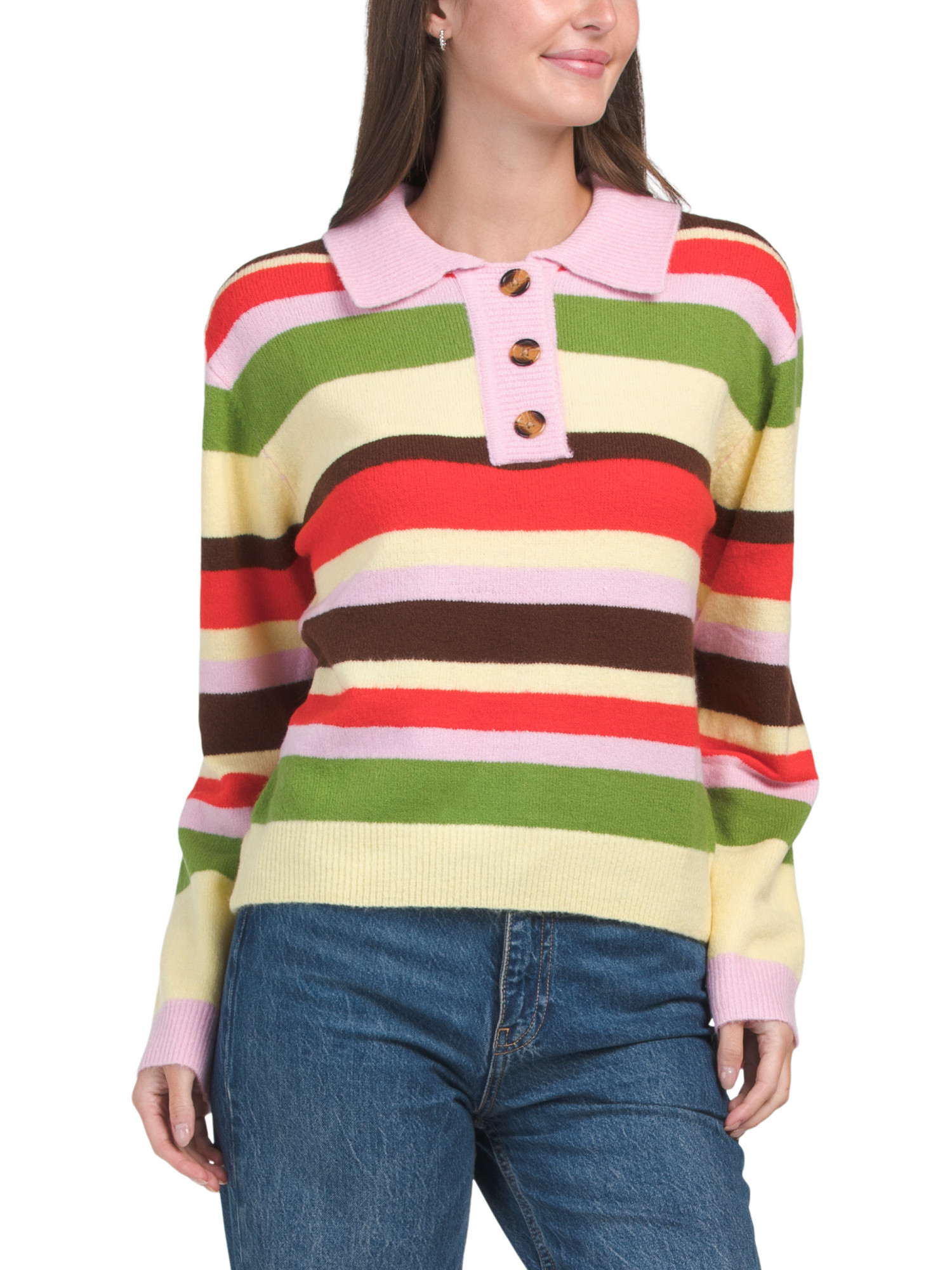 Striped Long Sleeve Sweater | TJ Maxx