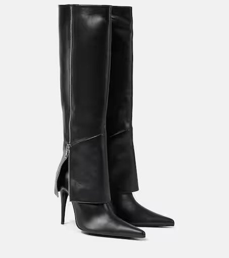 Leather knee-high boots | Mytheresa (UK)