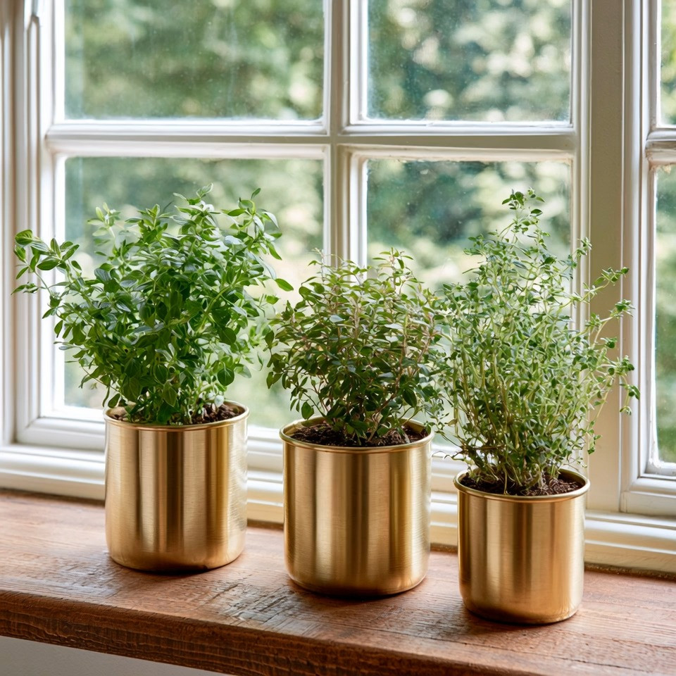Gold and greenery. One of the most timeless combinations in home decor.

Your herbs already bring so much beauty into your life. Freshness in your cooking, nourishment for your body, natural fragrance in your kitchen, and that feeling of slowing down and cooking intentionally at home. So why hide them away in plain plastic containers or push them into forgotten corners?

Treat your herbs like part of the decor.

Planting basil, thyme, rosemary, mint, or oregano in elegant gold planters instantly transforms something functional into something beautiful. The greenery brings life and softness while the warm gold finish reflects sunlight in the most elegant way, especially near kitchen windows or bright open shelving.

It is one of the simplest upgrades you can make in a kitchen, yet it completely changes the atmosphere. Suddenly your kitchen feels warmer, more intentional, more alive.

The beauty of gold planters is that they work with every kitchen style. Natural wood kitchens, marble counters, modern apartments, farmhouse kitchens, minimalist spaces. Gold and greenery always create that balance between luxury and nature.

Line them across a sunny windowsill, style them on floating shelves, or place them beside your sink so your favorite herbs are always within reach while cooking.

Sometimes the most beautiful decor pieces are the ones that nourish you too.

Everything is linked below in our edit.

#KitchenDecor #HerbGarden #QuietLuxuryHome 

 #LTKHome