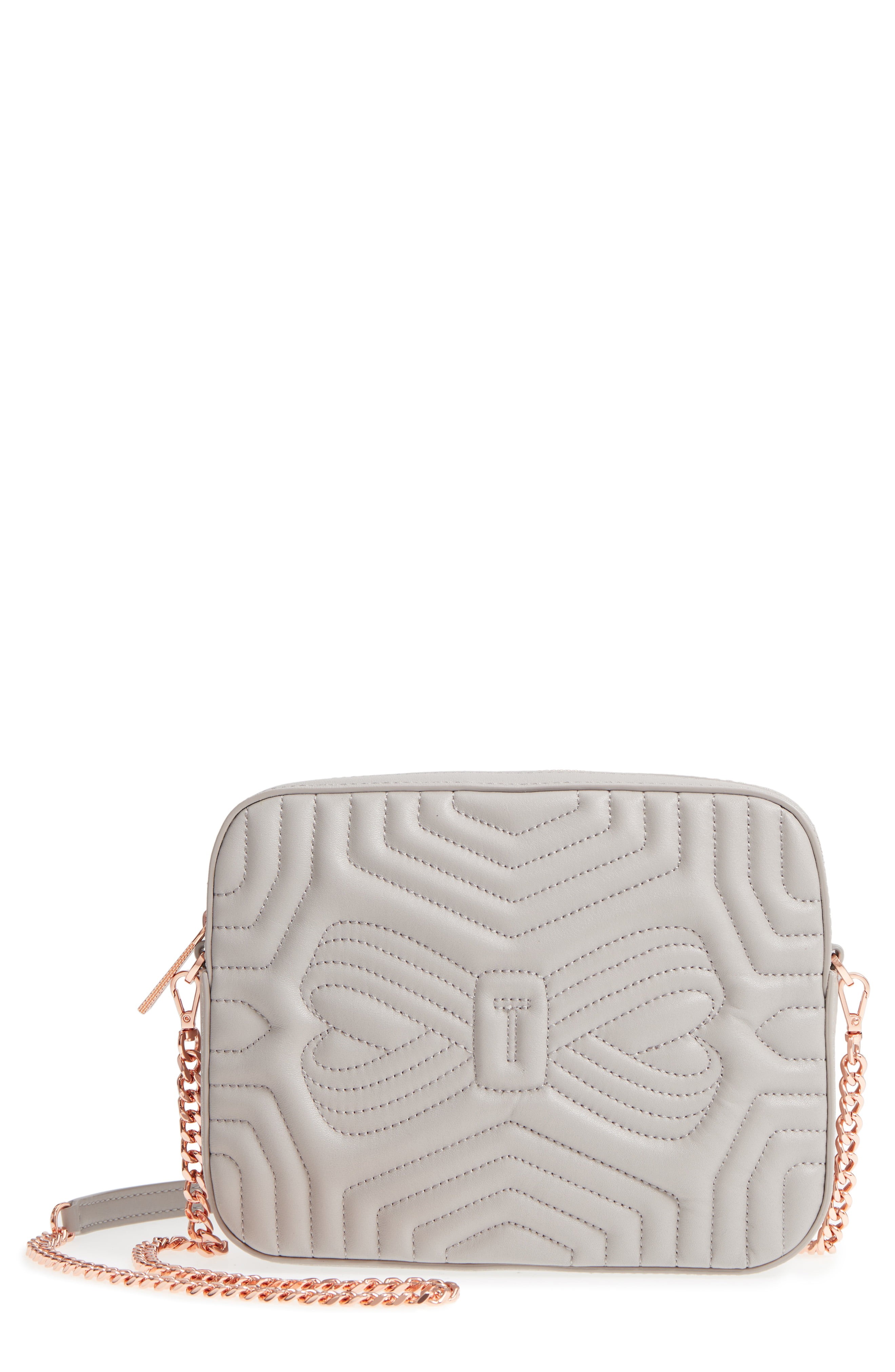 Ted Baker London Quilted Leather Camera Bag - Grey | Nordstrom