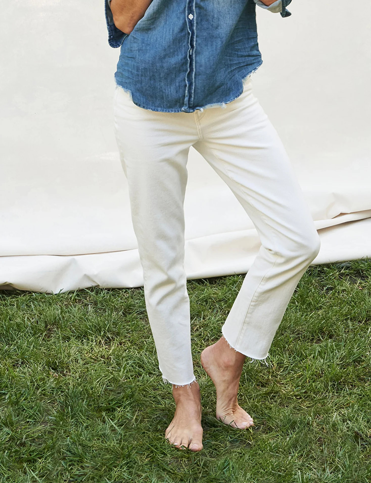 Straight Leg Button-Fly Jean Natural | Frank & Eileen