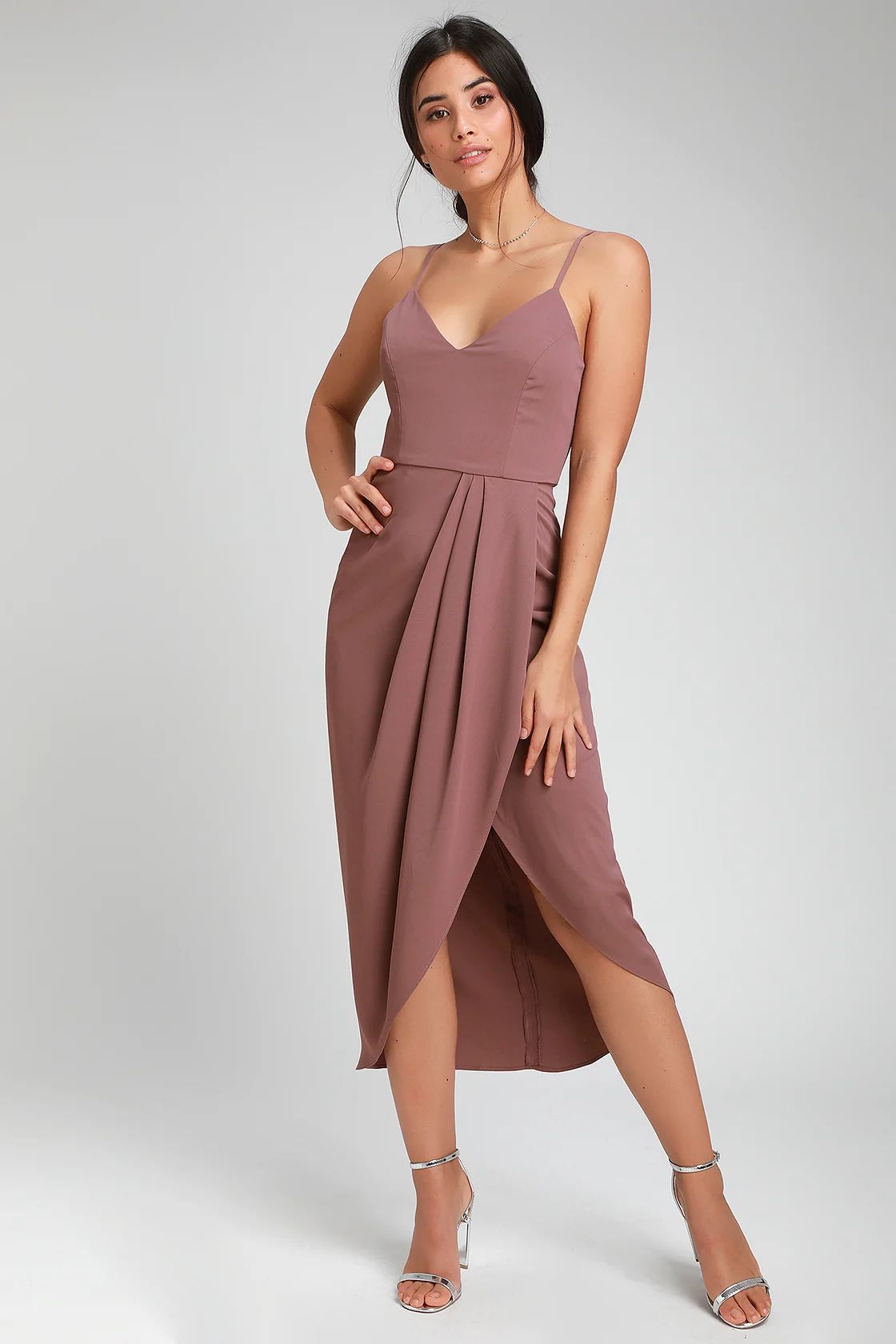 Reinette Mauve Purple Midi Dress | Lulus (US)