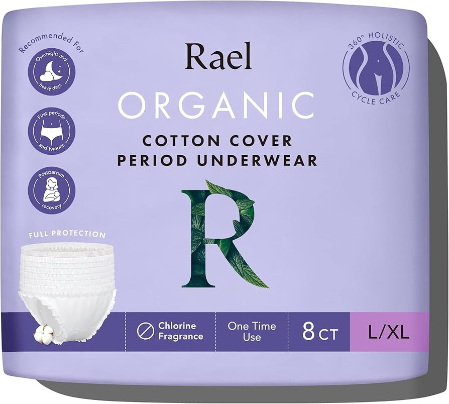 Rael Disposable Underwear for Women, Organic Cotton Cover - Incontinence Pads, Postpartum Essenti... | Amazon (US)