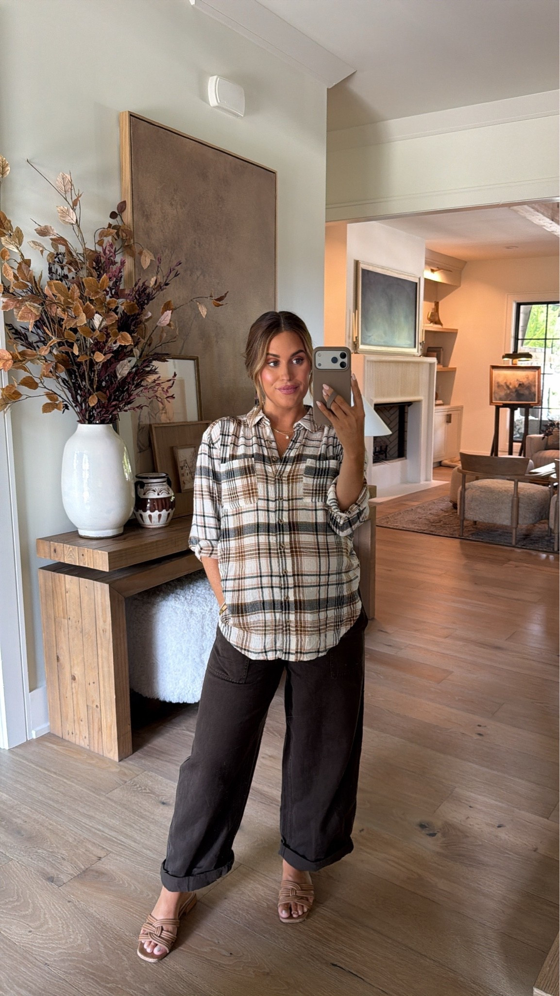Today’s ootd! Wearing xs in plaid button down & size small in pants- a great transitional look for fall and bump friendly! 

// Women’s fall outfits, bump friendly outfits, trending fall looks, fall style //

#LTKootd #LTKSeasonal #LTKBump
