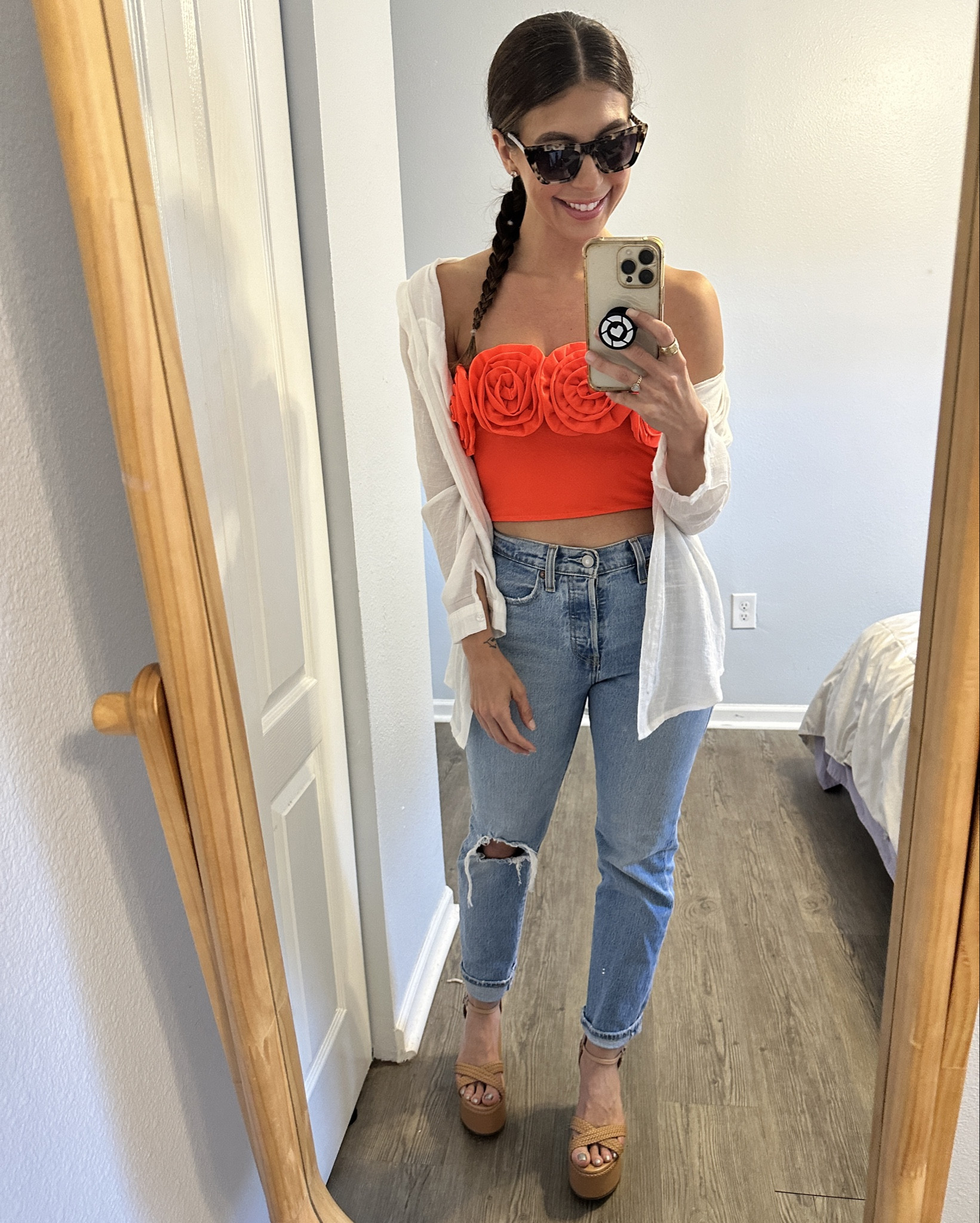 One of my favorite new spring/summer pieces from the affordable brand I’m loving right now!  I opted for a straighter cut of denim with structure to offset the volume added by the rosette appliqués on the top! Im wearing a 24 in the jeans and an XS in the top (it has NO stretch)So fun and the color is gorgeous in person- ultra neon but complimentary to warm and cool skin tones 🌅

#LTKfindsunder100 #LTKsalealert #LTKfindsunder50