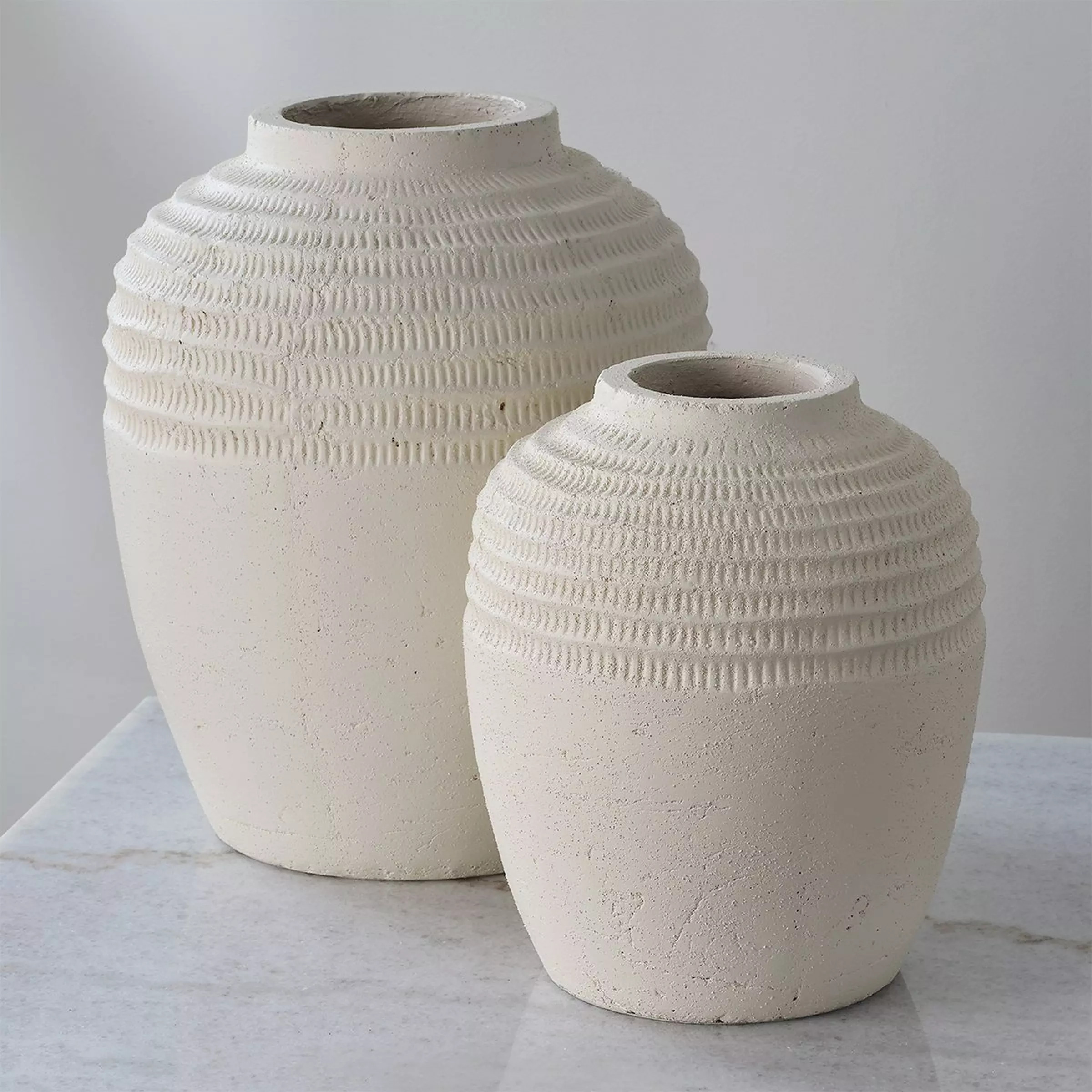 Textured Limewash Vases Set of 2 | Shades of Light
