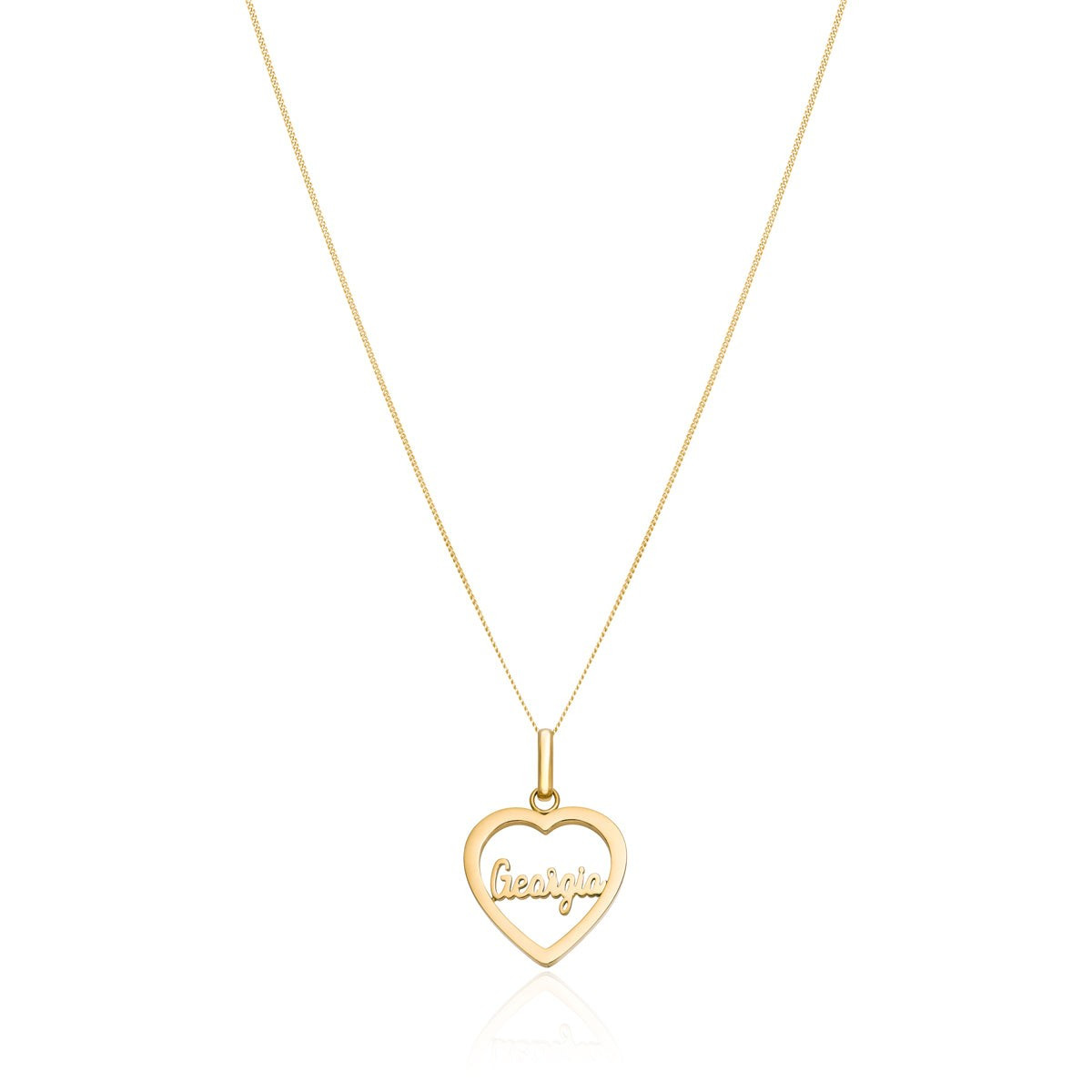 Custom Name Heart Necklace (Gold) | Abbott Lyon