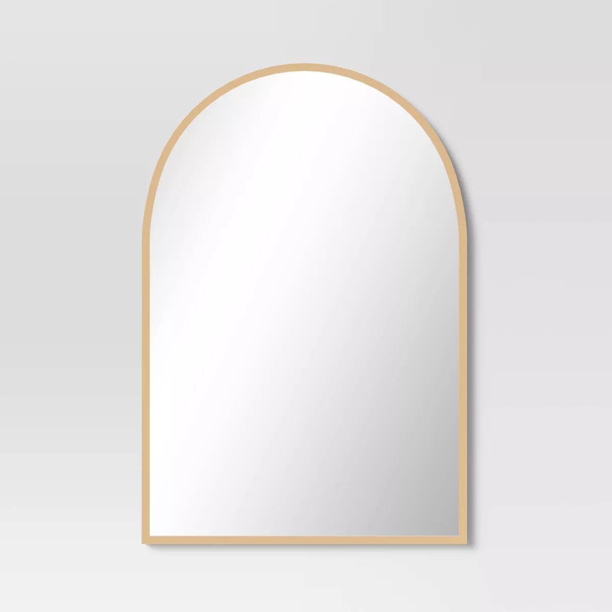 20" x 30" Arched Metal Wall Mirror Brass - Threshold™ | Target
