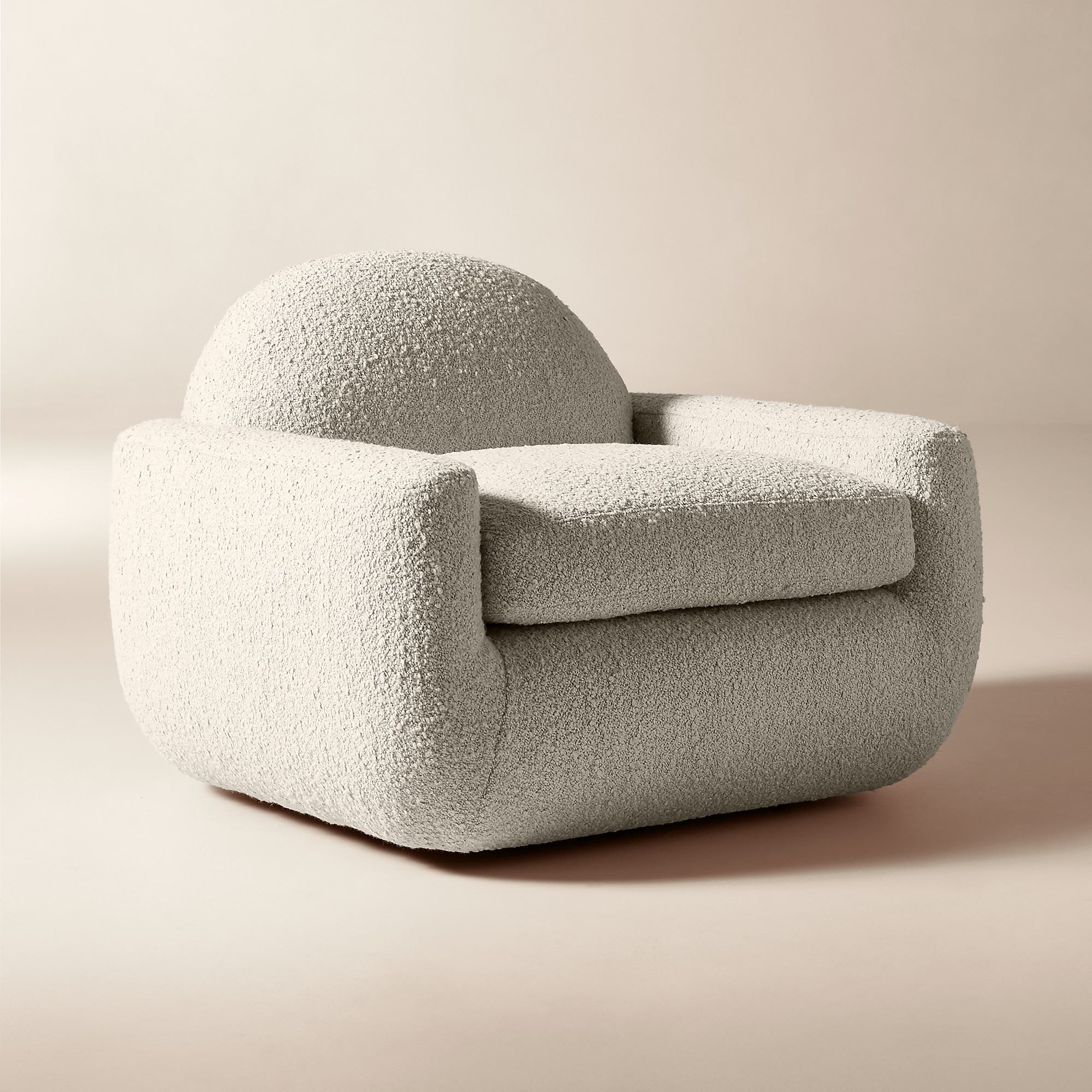 Aldine Ivory Boucle Textured Accent Chair | CB2 | CB2