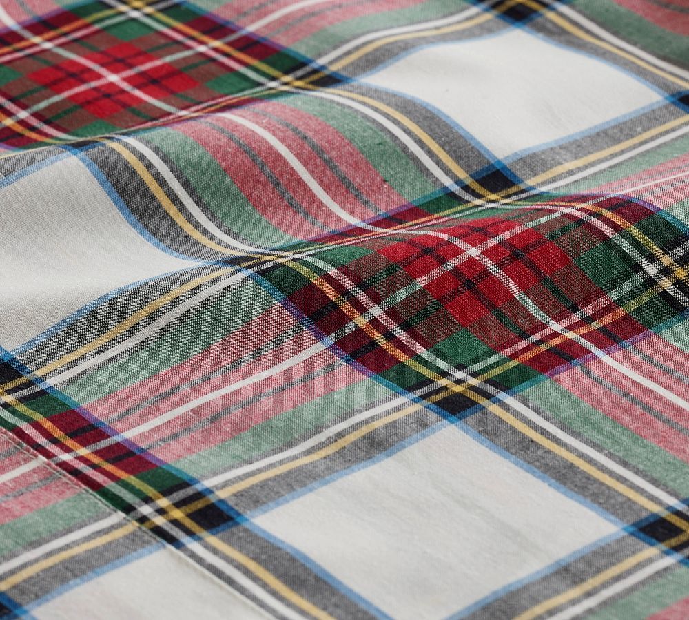 Stewart Plaid Percale Sheet Set | Pottery Barn (US)