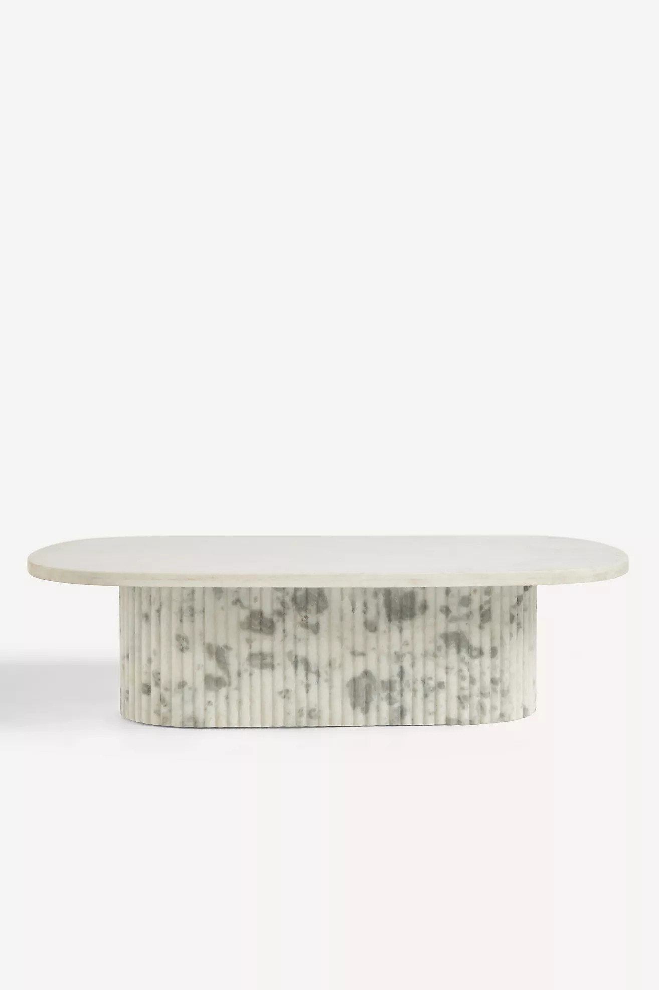 Kanta Oval 55" Marble Coffee Table | Anthropologie (US)
