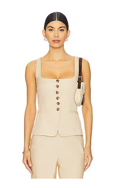 L'Academie by Marianna Leala Top in Tan Beige from Revolve.com | Revolve Clothing (Global)