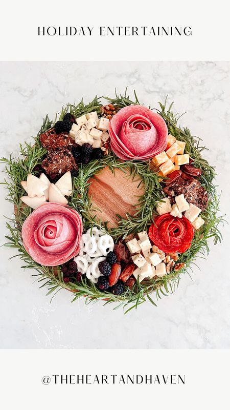 I used a 16” round lazy Susan but any round board will do! Add something salty and something sweet to this rosemary wreath and you are done!

#LTKHoliday #LTKSeasonal