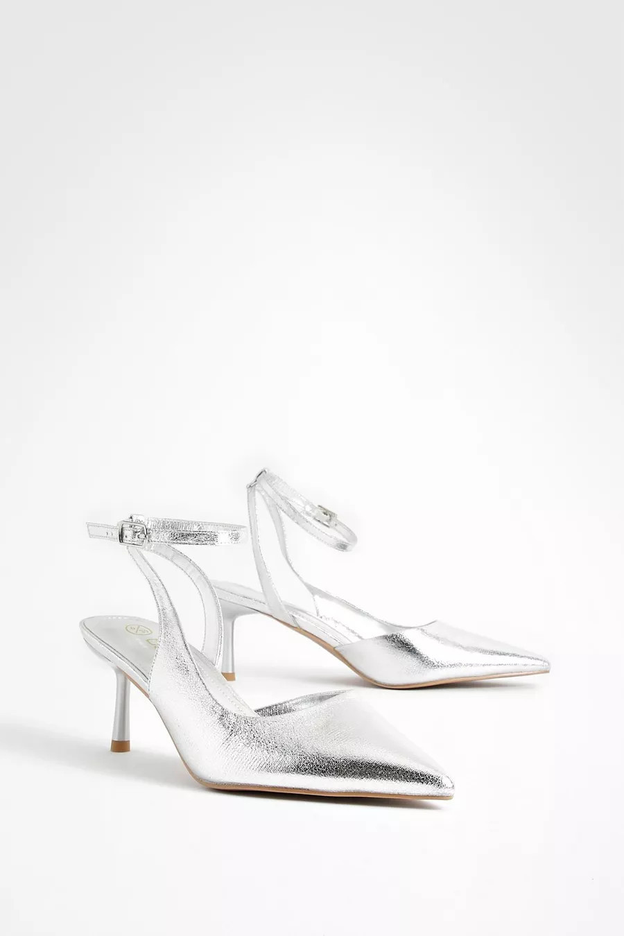 Lage Metallic Wikkel Pumps | Boohoo.com (NL)